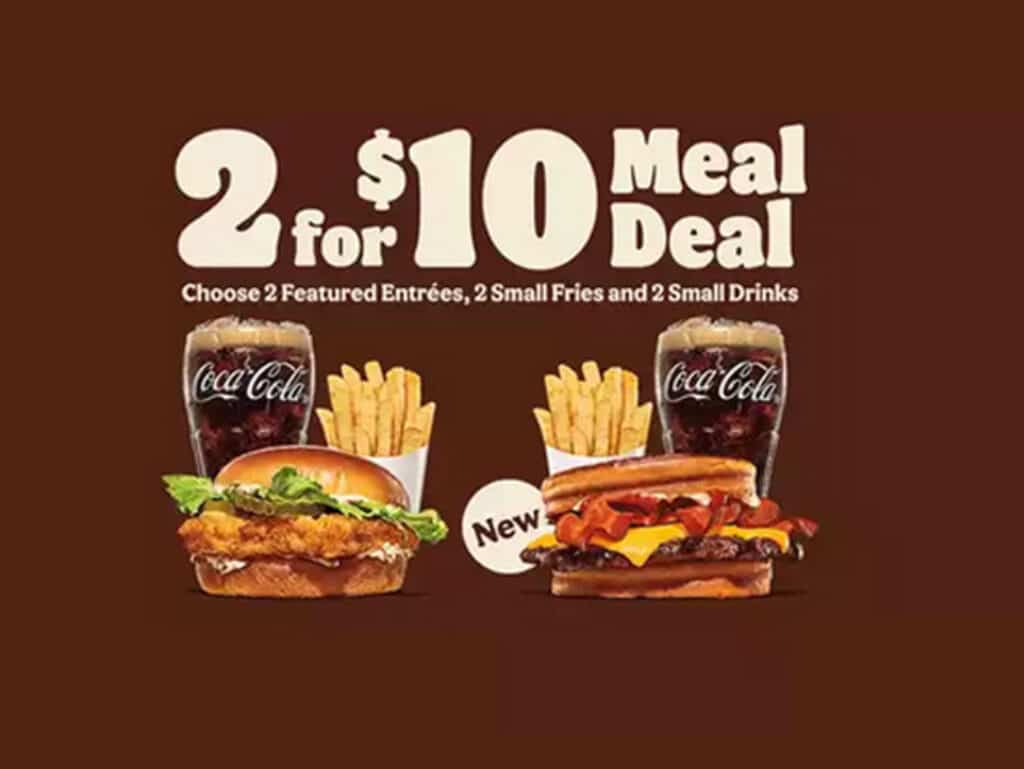 Burger King 2 for $10 Combos