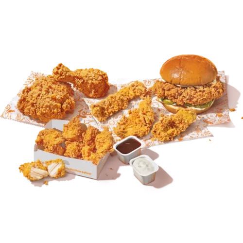 Free 2Pc Signature Chicken, 3Pc Tenders, 8Pc Nuggets or Chicken Sandwich